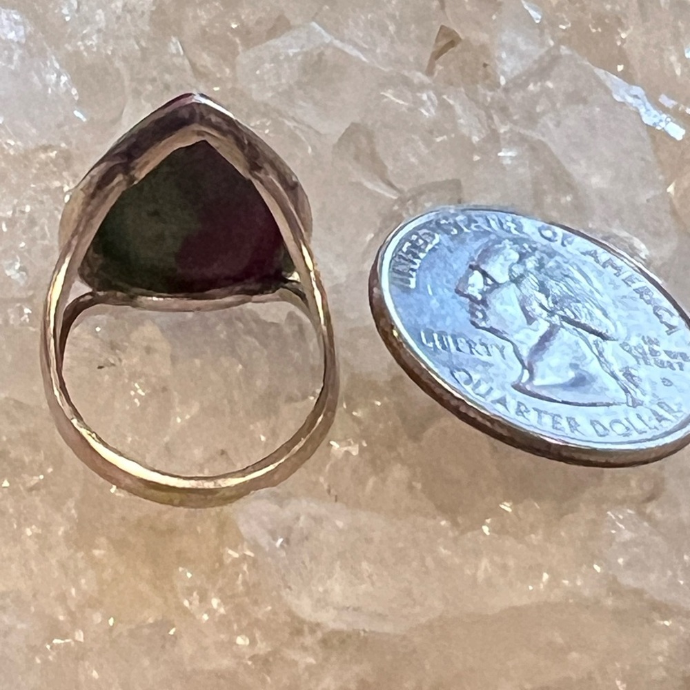 Ruby & Zoisite Ring Size 9 - image 5